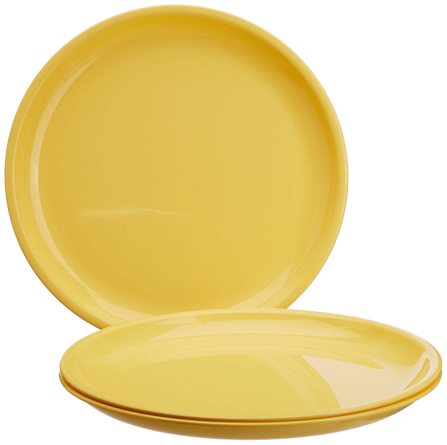【正規品】4枚セット  廃盤イエロー プレート Buy Signoraware Round Plastic Full Plate Set, Set of 3, Lemon